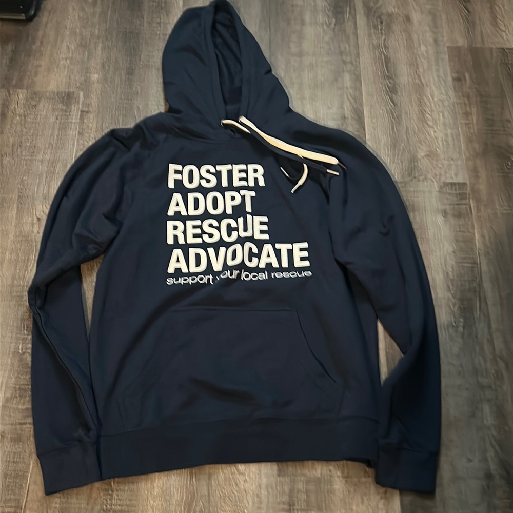 Unbranded Navy 'Foster Adopt Rescue Advocate' Hooded Sweatshirt